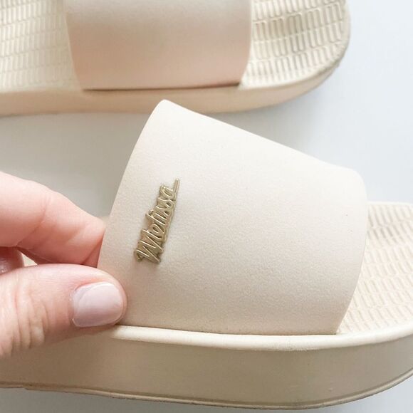 Melissa Sun Waterproof Pool Slides Cream Ivory - Picture 6 of 9